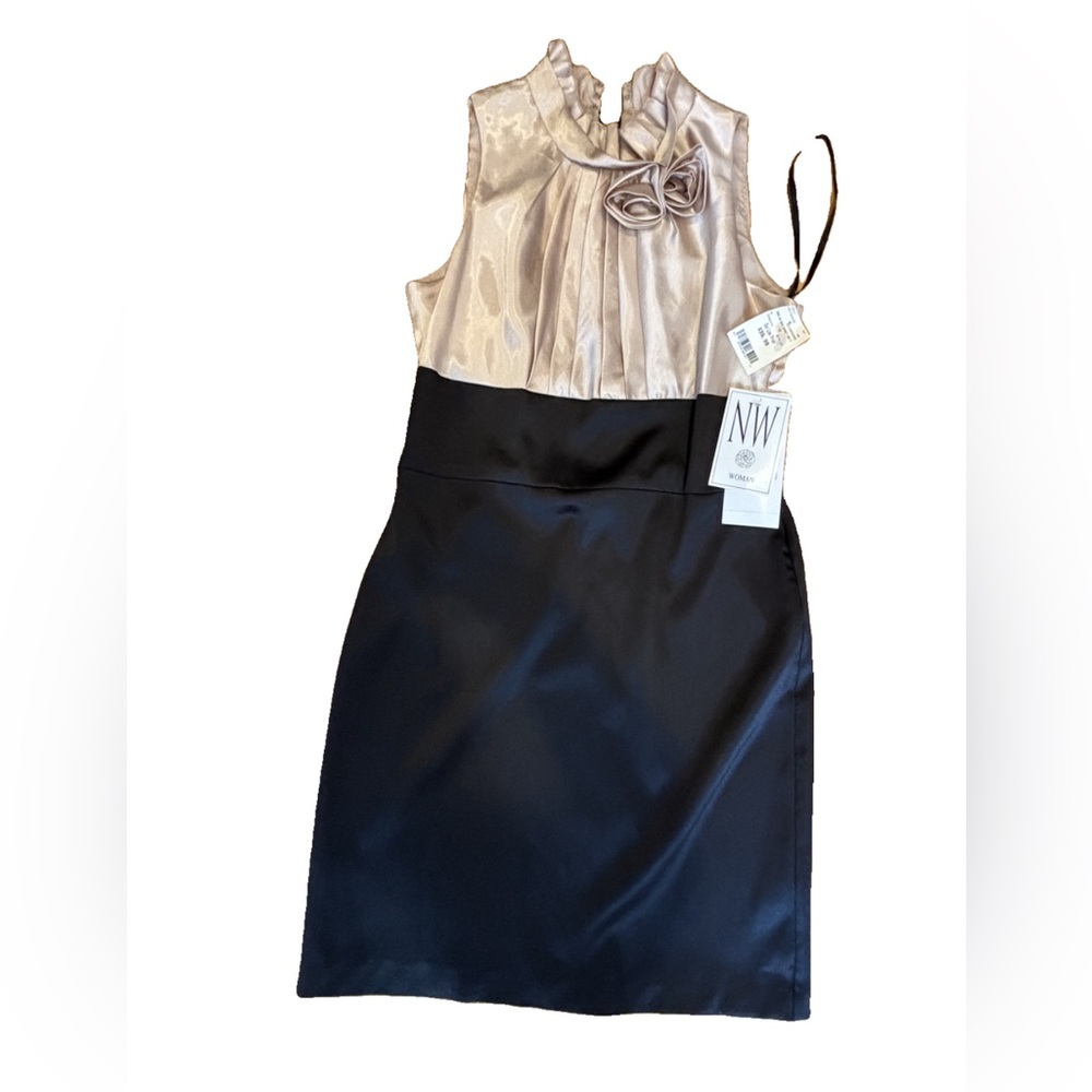 Black and Tan Cocktail Dress